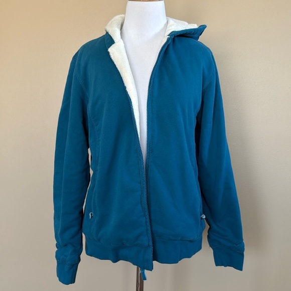 L.L. Bean Women's medium Blue Zip-Up Hoodie Jacket with Fleece Lining - Picture 1 of 6